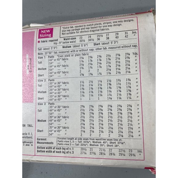 70s Simplicity 8289 Sewing Pattern Miss Waist 24 Hip 34 1/2 Shorts Bell Bottoms - Picture 4 of 6